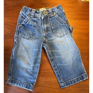 Vtg Old Navy‎ Special Edition Denim Carpenter Jeans Blue 12-18 Months Fall 2006